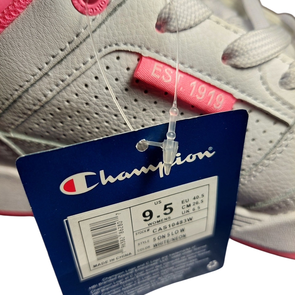 Champion Women's Pink and White Sneakers Size: 9.5 NEW - Picture 9 of 9